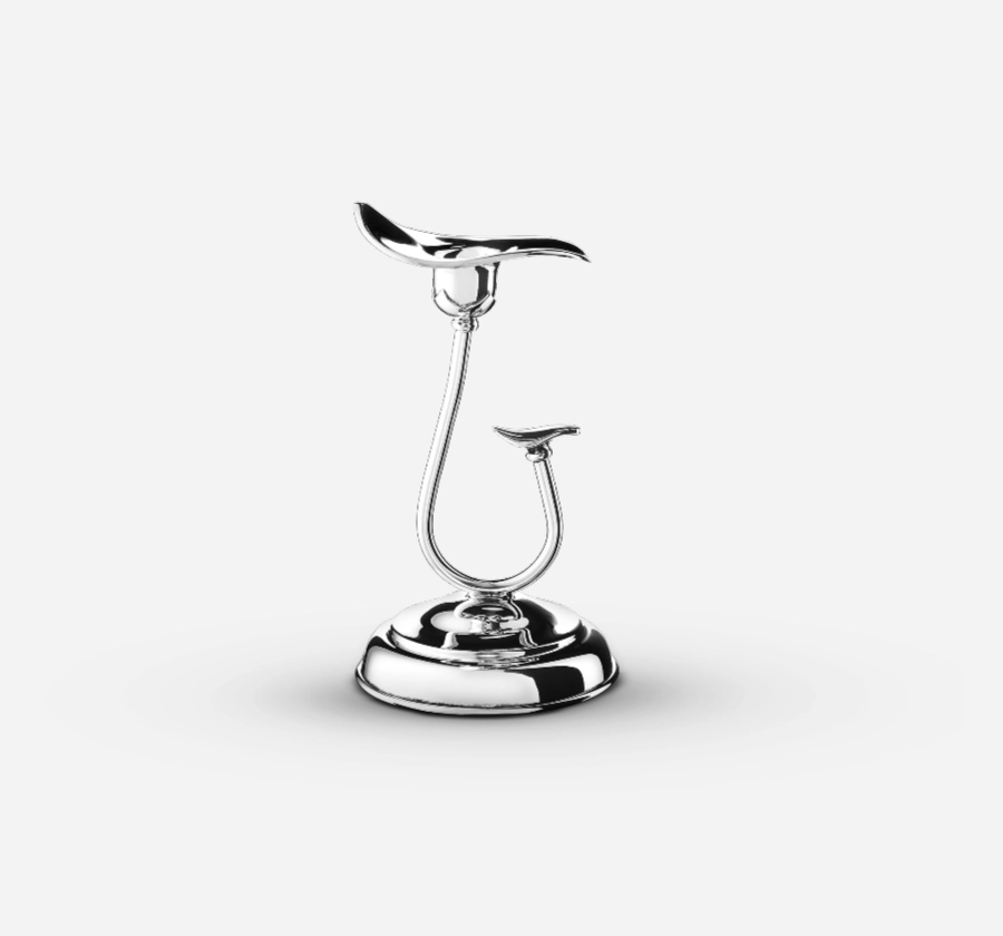 Silverware Leaf Candle Stand with Round Base CS-102 Cooke & Kelvey